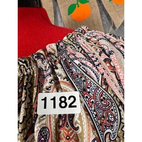 LILDY Drawstring Tie TUNIC Womens L / XL Multi Color Floral Pullover Polyester - Picture 10 of 10